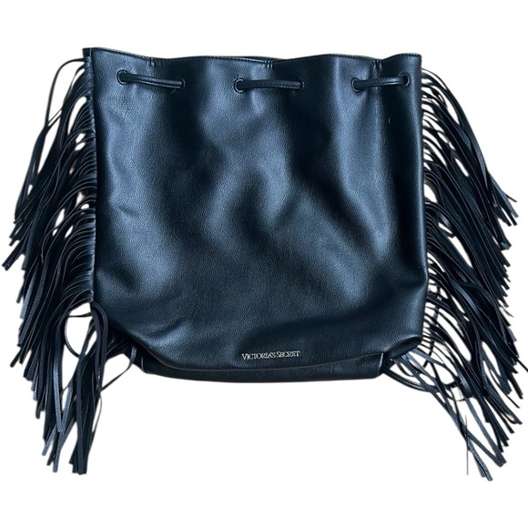 Victoria's Secret Handbags - Victoria's Secret Black Fringe Shoulder Bag